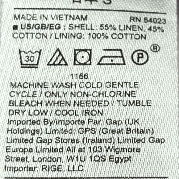 Gap Linen Cotton Stripe Ruffle Wrap Dress Purple White Small TALL - Picture 14 of 16